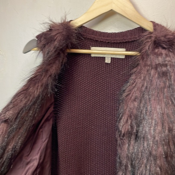 Sebby Collection Burgundy Faux Fur Front Vest -L- #0048 - Picture 6 of 14